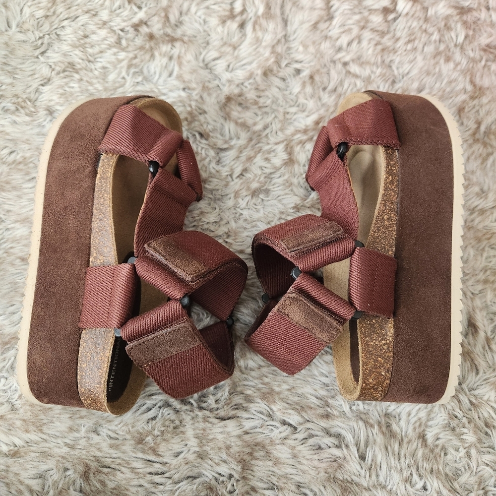 Free People Intentionally Blank Zona Platform Sandals Tobacco Brown Size EU 38 - Picture 10 of 13